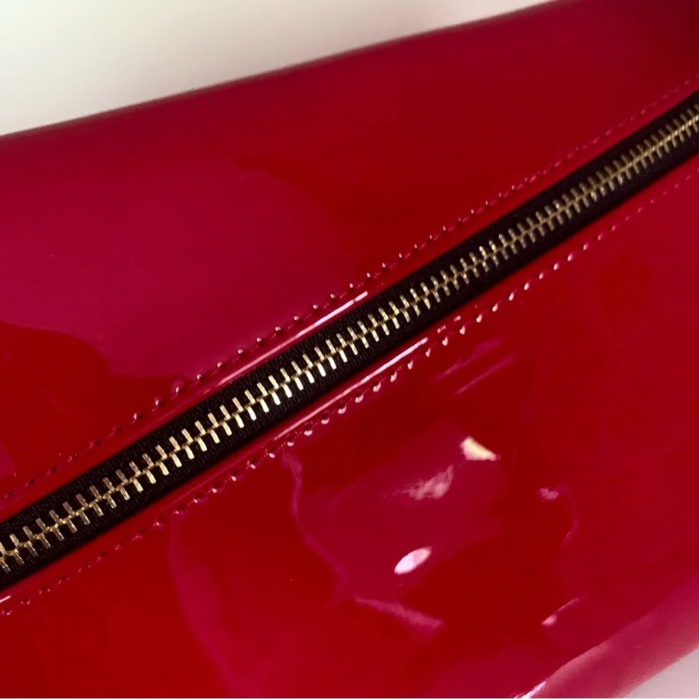 Ysl Red Patent zippy pouch